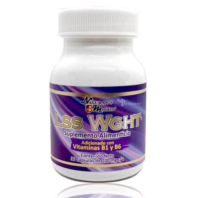 Less Weight 30 Cápsulas Natural's Madrid Vitaminas B1 B6 Natural's Madrid NMLSSWGHT