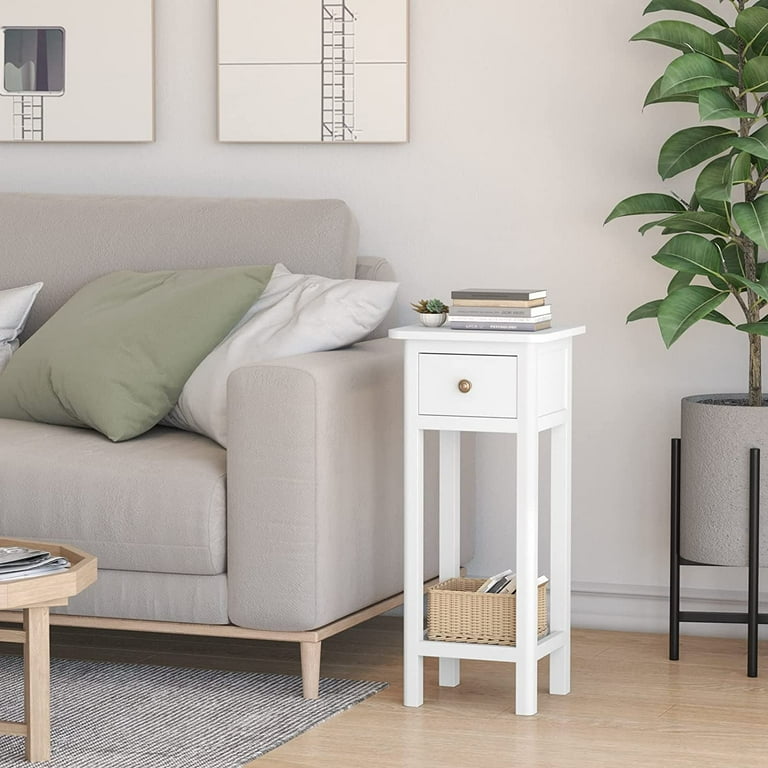 Narrow Side Table Small End Table for Small Spaces Farmhouse