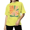 thumbnail image 2 of Retro Floral Design Women's T-shirt, 2 of 3