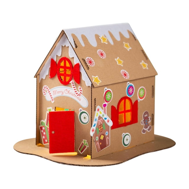 Christmas Cardboard House Kits, Disassemble Cardboard House, Early Learning Toys Style C