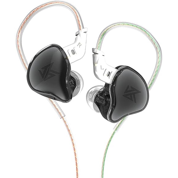 wonima11 KZ EDC Earbuds Wired in Ear Earphones Comfortable Headphones with 10mm Dynamic Driver for Android Sports (Without mic, Black)