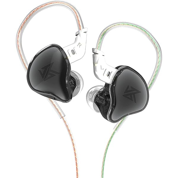 wonima11 KZ EDC Earbuds Wired in Ear Earphones Comfortable Headphones with 10mm Dynamic Driver for Android Sports (Without mic, Black)