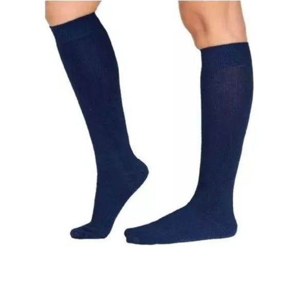 Calceta Escolar Lisa 6 Pares Talla 3/5 Años Color Azul Marino