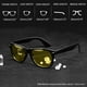 thumbnail image 4 of Gafas de sol Joopin con montura cuadrada negra y lentes amarillas UV400, 4 of 6