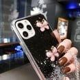 thumbnail image 5 of Crystal Glitter Mobile Phone Case Compatible with iPhone 11 Pro Max Case Transparent Diamond Butterfly Soft TPU Silicone and PC Bumper Protective Case with Crystal Chain Shockproof Case Cover, 5 of 5