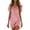 Pink, variant on Unir Women's Plus Size Casual Dress, Linen-Like V-Neck Short Sleeve Summer T-Shirt Dress with Pockets, 1PC, XXXL-XXXXXL