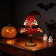 thumbnail image 4 of Halloween Decor Witch Hat Lamp, Ghost Table Lamp with Warm LED Glow, Stained Glass Witch Hat Lamp for Halloween Decor, Gothic Night Light for Bedroom, Desk, Bar & Party, 4 of 5