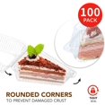 thumbnail image 3 of Scheam 100 Pieces Cake Slice Plastic Containers with Lids 5 Inches Hinged Lid Cheese cake Container, for Home, Bakery and Cafe(Transparent ), 3 of 7
