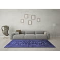 thumbnail image 3 of Ahgly Company Indoor Square Persian Blue Traditional Area Rugs, 8' Square, 3 of 4