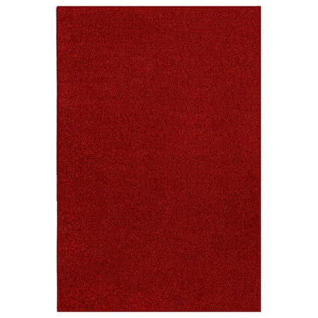 Home Queen Solid Color Area Rugs Red - 2'x6'
