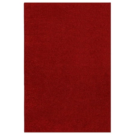 Burgundy Ivory Rug - Home Queen Solid Color Area Rugs Red - 2'x6'