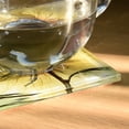 thumbnail image 5 of Pastel Fleurs Coasters Super White Glass Coasters with Cork Bottom - set of 12 florals, 5 of 6