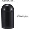 thumbnail image 2 of Screw Thread Protectors Round 6mm Dishwasher Rack Tine Prong Repair End Cover Caps Flexible End Cap Tubing Tip Replacement Black 100pcs, 2 of 8