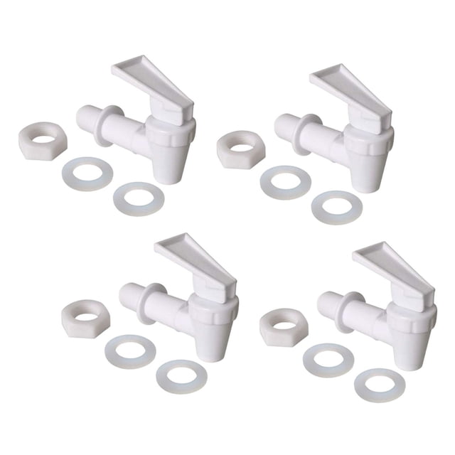 4 boquillas de repuesto para grifo, palanca de bebidas, válvulas de vertido, accesorios para dispensadores de bebidas. Blanco