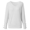 thumbnail image 3 of Summer Savings Clearance 2024! yoeyez Sweaters for Women,Crochet Long Sleeve Crewneck Sweater Casual Warm Lightweight Winter Knit Pullover Jumper Tops, 3 of 6