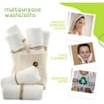 thumbnail image 3 of Homy Textiles Ultra-Soft Bamboo Baby Washcloths, Flannel Towels (25x25cm), Gentle on Sensitive Skin, Absorbent & Durable, Pack of 6, 3 of 5