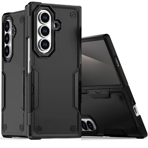 For Samsung Z Fold 7 Exquisite Tough Shockproof Hybrid Case Cover - Black