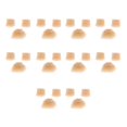 thumbnail image 3 of 10 Sets Rubber Flute Piccolo Pads Woodwind Instrument Pads for Flute Piccolo Pads Replacement Accessory, 3 of 8