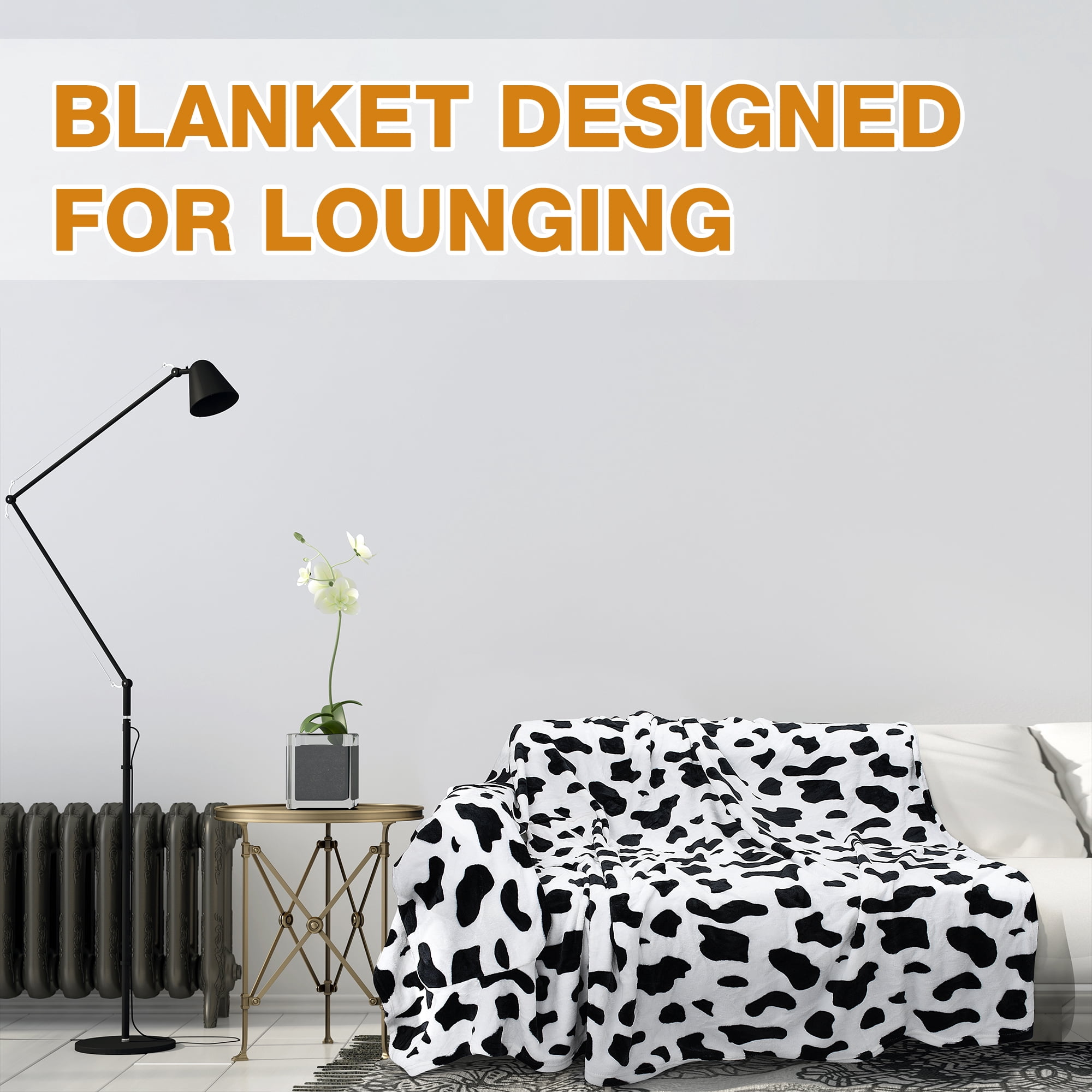 Tirrinia Wearable Fleece Blanket for Women and Men, Super-Soft Microplush TV Blanket, Adult Wrap, Full Body Robe for Lounge Couch, Dalmation, 73" x 51"