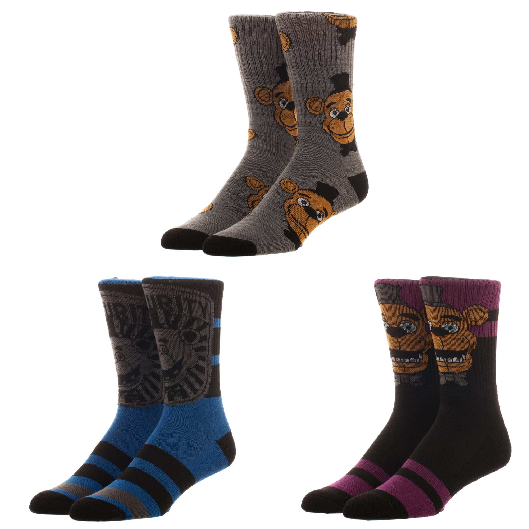 License Five Nights Freddys 3pk Socks
