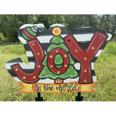 Joy to the World Light up Yard Art
