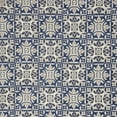 thumbnail image 3 of HomeRoots 505656 7 x 10 ft. Blue Fleur De Lis Stain Resistant Non Skid Rectangle Area Rug, 3 of 5