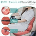 thumbnail image 2 of Florich Seat Cushion and Lumbar Support Pillow for Office Chair Car, Ergonomic Memory Foam Back Support for Office Gaming Chair Driving Seat Wheelchair, Relieves Neck, Back & Sciatica Pain, Red, 2 of 7