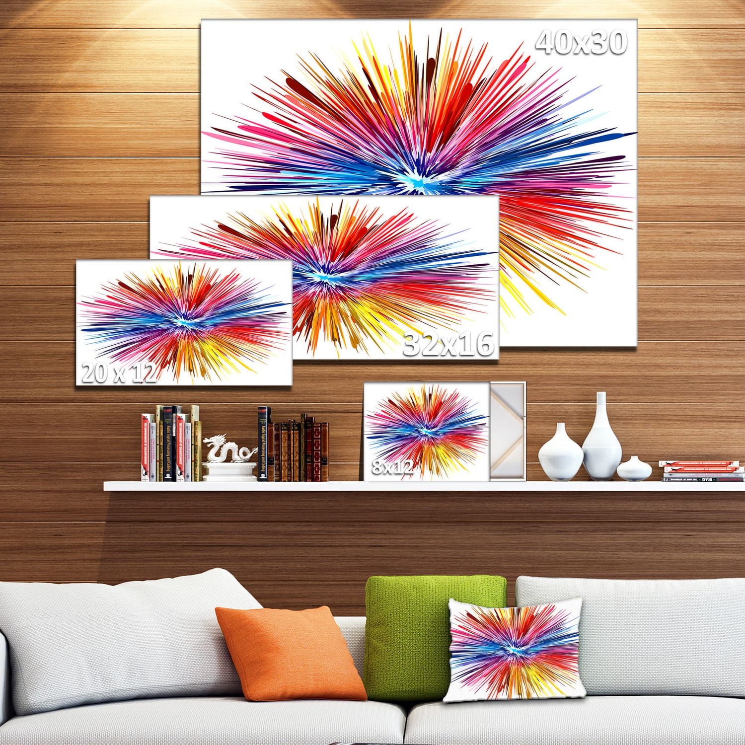 Impression sur toile « explosion de couleur » Design Art
