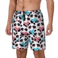 thumbnail image 2 of Uemuo Heart Panda Pattern Mens Swim Trunks Quick Dry Board Shorts with Mesh Lining, Stretch Beach Shorts Quick Dry No-Chafing Board Shorts-, 2 of 9