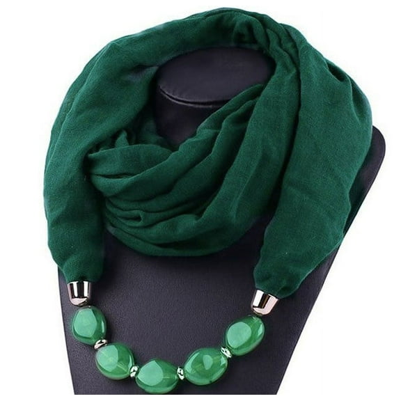 Baqcunre Scarf for Women, Women Necklace Pendant Scarf Ethnic Soft Necklace Scarf,