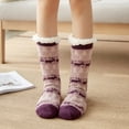 thumbnail image 5 of Vinsonshop Womens Slipper Socks Womens Fuzzy Socks Fuzzy Slipper Socks Warm Fuzzy Socks for Women Cute Fuzzy Socks Fluzzy Socks Winter Socks for Women Purple One Size, 5 of 6