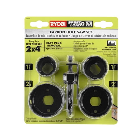 UPC: 0033287160488 | Ryobi A10HS09 Carbon Hole Saw Set (5-Piece)