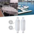 thumbnail image 3 of tamizeot 2x Boat Fenders 6mm x 1.5M Ropes PVC Anti Collision for Docking Pontoon White G0 White Rope White G0 White Rope Rope 6x1.5m, 3 of 6