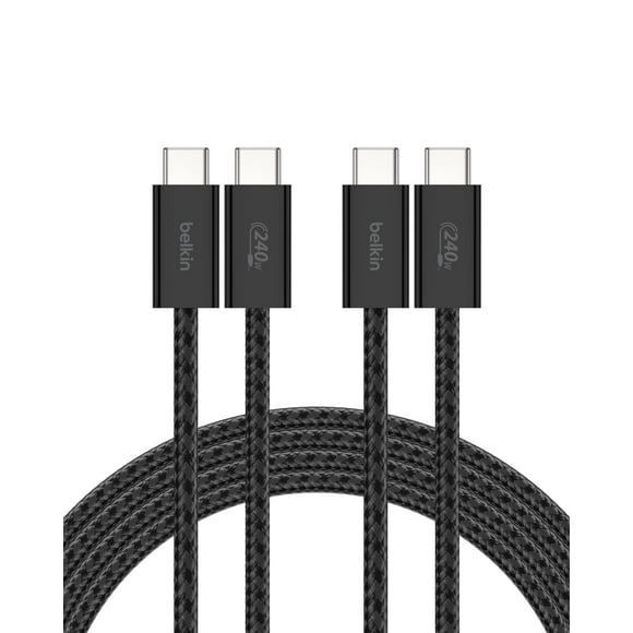 Cable USB C a USB C, paquete de 2 unidades de Belkin, 2 m, 240 W, para iPhone 16