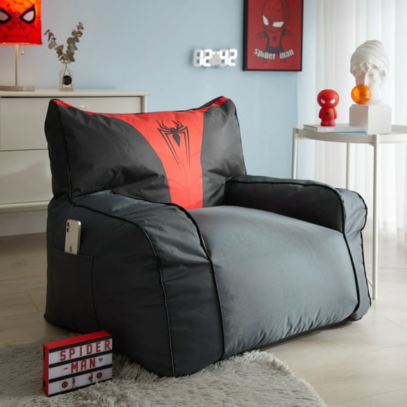 Marvel's Spiderman, Oversized Bean Chair, 3 ft, Black and Red