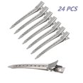 thumbnail image 1 of H Clips Metal Alligator Clips H Steel Cut Clips With Holes Ette H Non Slip Diy Accessories24pcs-silver, 1 of 5