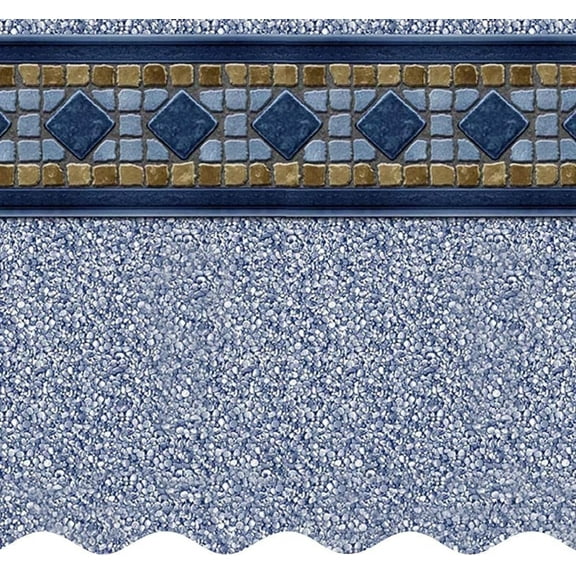 SmartLine 18' x 33' Oval Laguna Unibead Above Ground Swimming Pool Liner, 52" Height, 25 Gauge