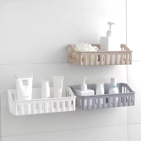 OATIPHO Bathroom Storage Shelf Wall Mounted Punch Free Storage Rack for Kitchen and Shower