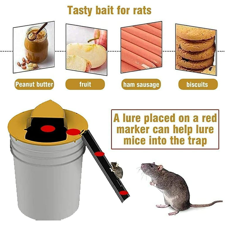  Mouse Trap Bucket Lid Mouse Traps Indoor for Home Mice