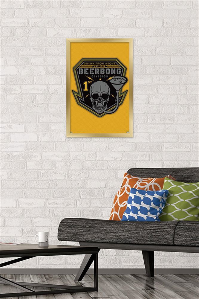 Lunch Hour Productions - Beerbong Division Wall Poster, 14.725" x 22.375" Framed
