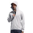 thumbnail image 2 of JoveMarine Men and Women UPF 50+ Sun Protection - Lightweight Fishing Shirts for Men Long Sleeve Zip Up Hoodie Couple Skin Sun Protection Breathable Water Resistant Workwear,Light Gray L, 2 of 7