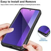 CCSamll for Xiaomi Redmi Note 13 Pro+ Plus 5G Clear Case with Screen Protector, Full Body Protective Soft TPU Rugged Bumper Slim Case Shockproof Phone Cover for Redmi Note 13 Pro Plus 5G QC Pink