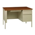 thumbnail image 3 of Alera Double Pedestal Steel Desk, 60" x 30" x 29.5", Cherry/Putty, Putty Legs, 3 of 4