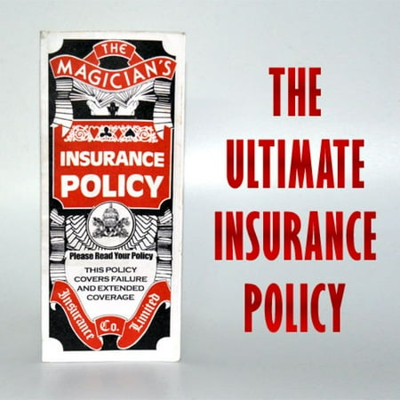 MilesMagic Magician's Insurance Policy Classical Stage Street Pocket Gimmick Real Cards Magic Trick