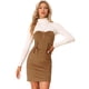 thumbnail image 1 of Vestido de Gamuza Sintética para Mujer Mini Vestido de Tubo sin Tirantes con Decoración de Cordones Vestido de Cintura Alta marrón S, 1 of 5