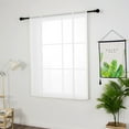 thumbnail image 6 of Yipa Semi-Blackout Short Curtain,Tie Up Window Curtains,Voile Kitchen Valance,Slot Top Cafe Cafe,Rod Pocket Curtain Panel White 47.2" Width x47.2" Length 2-Panel, 6 of 9