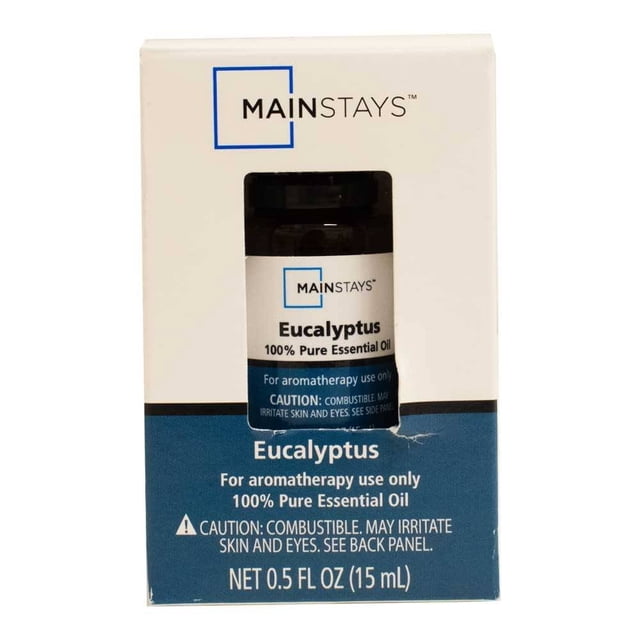 Aceite Esencial Mainstays de Eucalipto Frasco de Vidrio 15 ml Azul