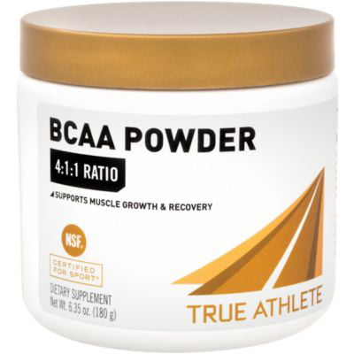 True Athlete BCAA 4:1:1  4gm LLeucine, 1gm LIsoleucine  1gm LValine per Serving Supports Muscle Growth  Recovery, 30 Servings  NSF Certified For Sport (6.35 Ounces