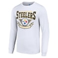 thumbnail image 2 of Men's Starter White Pittsburgh Steelers '80s Inspired Team Logo Long Sleeve T-Shirt, 2 of 3