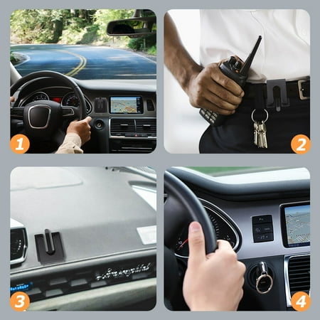 

cb radio mount 2pcs CB Radio Mount Mobile Radio Holder Microphone Hang Up Clip Iron Hook